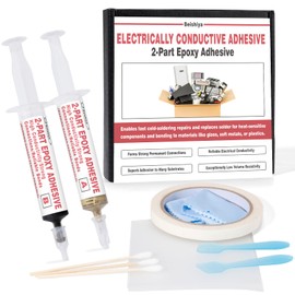 Electrically Conductive Adhesive - High Conductivity, Strong Bond | 2-Part Conductive Epoxy Adhesive | Precision Repairs, Heat-Sensitive Components & Quick Cold-Soldering Fixes | 1 Hour Work Time