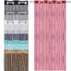 Arsvita String Curtain Lurex-Optic Thread Curtain with Eyelets, Trendy Decoration