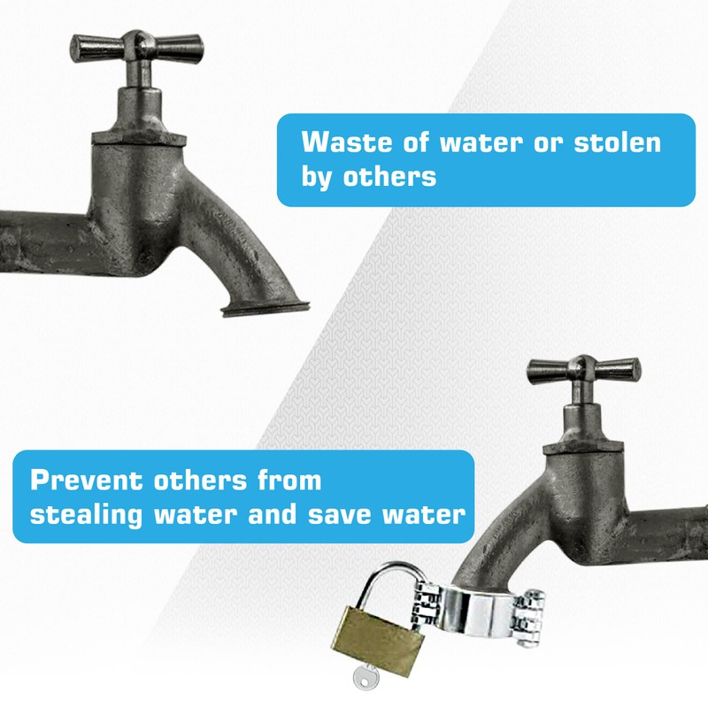 NUSET 2895-3 Water Faucet Lock - Water Spigot Lock for