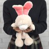 NICI Angora Rabbit White Figure Pouch Pencil Case Cosmetic