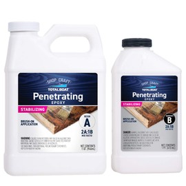 TotalBoat Clear Penetrating Epoxy Wood Sealer Stabilizer for Rot Repair and Restoration (1.5 Quart, Traditional)