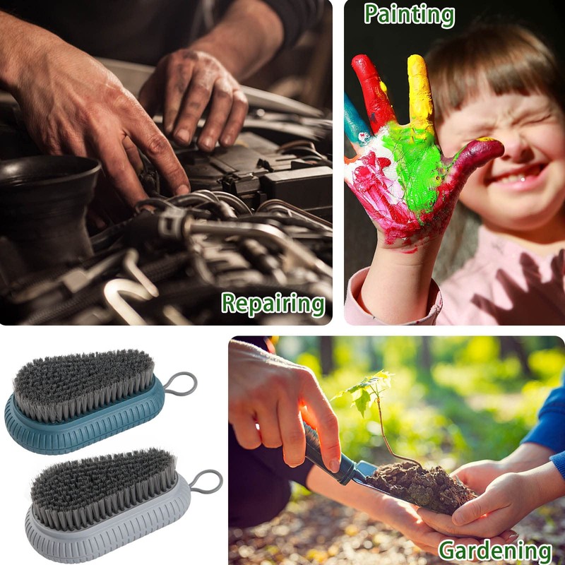 2 Pieces Heavy Duty Nail Brush for Nail Tips Durable
