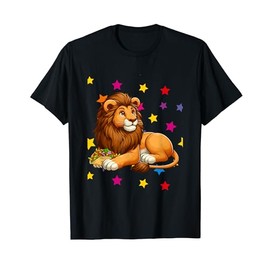 Lion Eating Taco Colorful Costume Food Lover Kids Toddler T-Shirt
