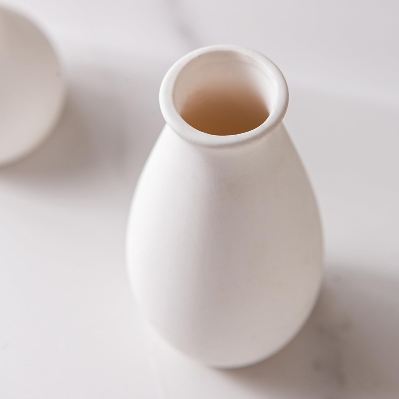 Sowlvenco Ceramic Bud Vase Set of 12, White Small Vases