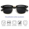 aisswzber Retro Semi Rimless Sunglasses Half Frame UV400 Glasses 3016s-blacknew