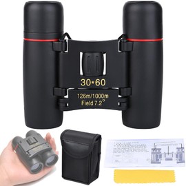 BDSHUNBF High Power Binoculars for Adults,30x60 Binocular with BAK4 Prism,FMC Lens,Fogproof & Waterproof Great,Mini Telescope Compact Binoculars for Bird Watching Travel Stargazing Hunting Concerts