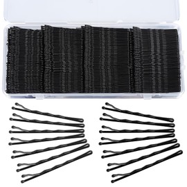 Teenitor 500pcs Black Bobby Pins, Bobby Pins for Women Black Bobby Pin Bulk 2inch