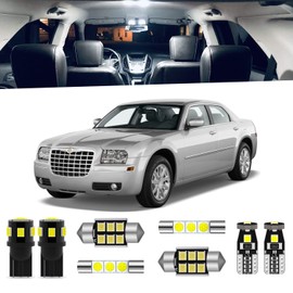 ENDPAGE 12-Pieces White LED Interior Lights Kit for Chrysler 300 300C 2005 2006 2007 2008 2009 2010 Interior 6000K LED Lighting Package + License Plate Lights, Install Tool