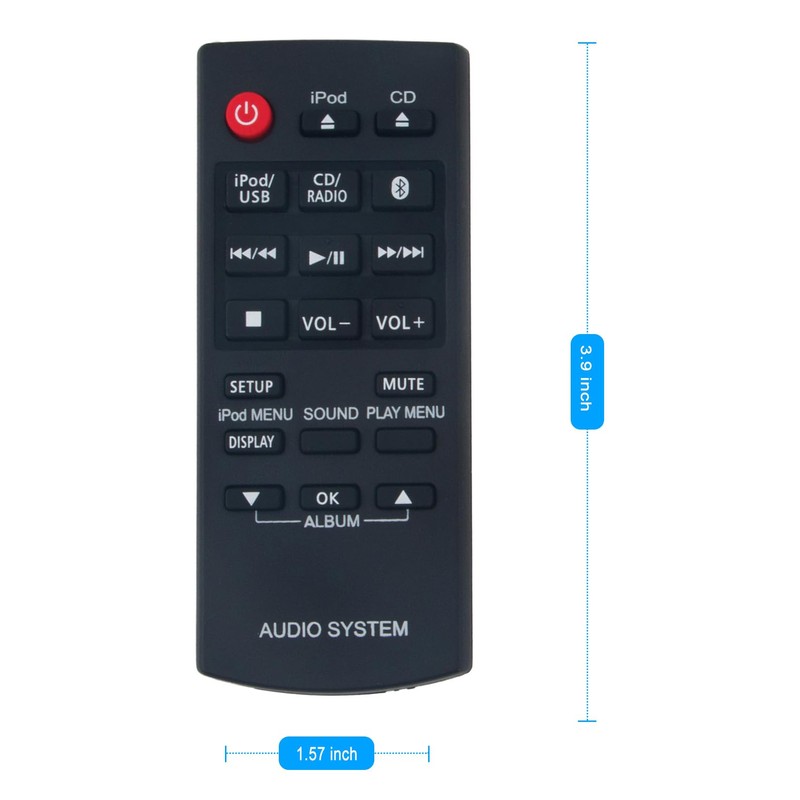 Replacement Remote Control Applicable for Panasonic SC-HC38DB SC-HC38 SC-HC58DB SC-HC58