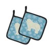 Caroline's Treasures BB3555PTHD Winter Snowflake Komondor Pair of Pot Holders