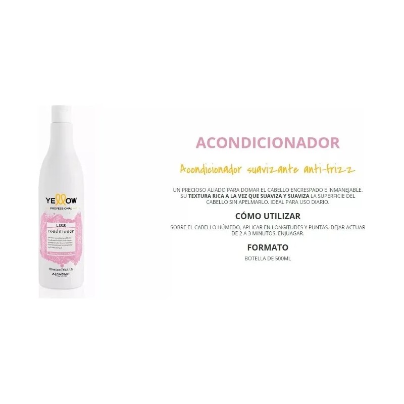 Kit Shampoo + Acondicionador Yellow Liss 500 Ml