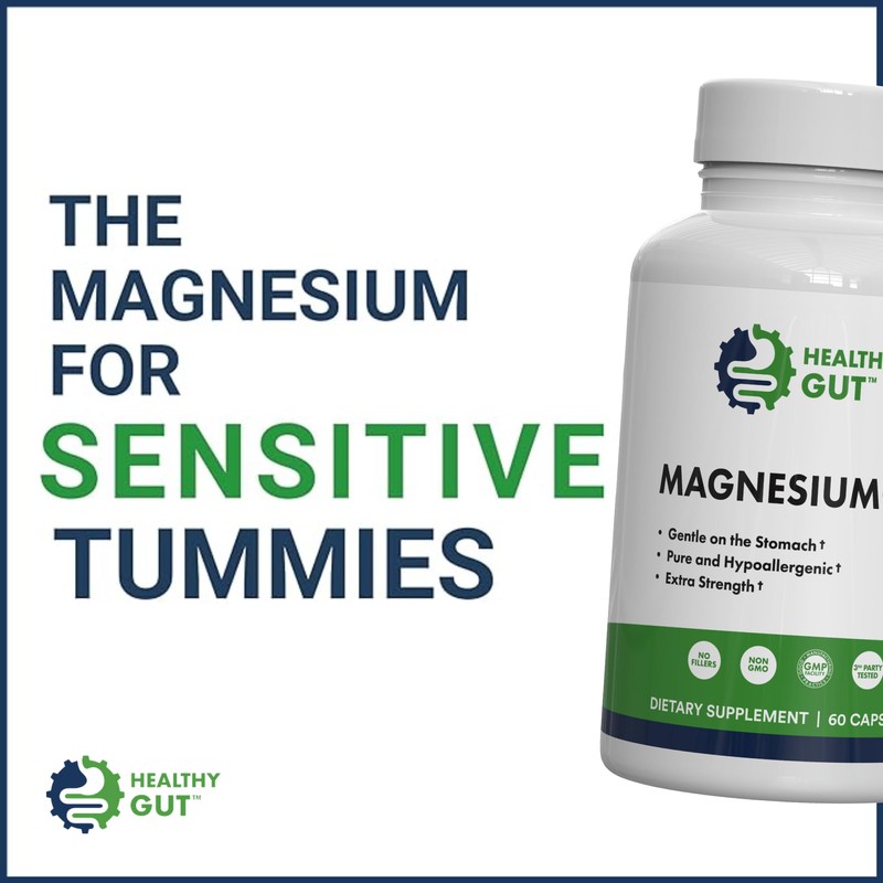 Healthy Gut Magnesium-HP | Ultra Pure Glycinate with Zero Fillers