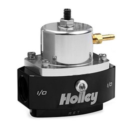 Holley Performance 12-880 Adjustable Billet By-Pass Fuel Regulator, Black (12880)
