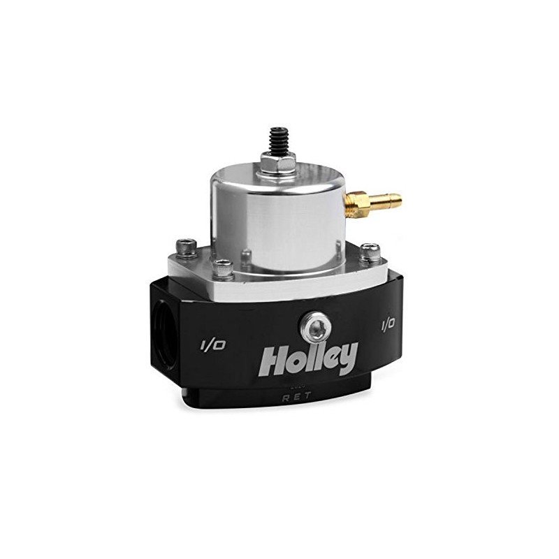 Holley Performance 12-880 Adjustable Billet By-Pass Fuel Regulator, Black (12880)