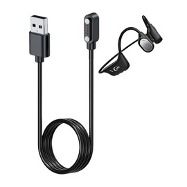 NOUKAJU Charger for Munash M6 Bone Conduction Headphones, Magnetic USB Charging Cable 1.96ft/60cm,Bone Conduction Headphones Charger,Charger Cable Replacement for Munash M6(Black)