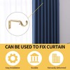 Ycolnaefllr Set of 3 Golden Adjustable Curtain Rod Brackets Rod