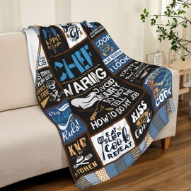 AIYUBOFUN Chef Gifts for Men, Cooking Gifts for Men Dad, Gifts for Chefs, Best Gifts for Mens Cooking Lovers, Gifts for Cooks Who Have Everything, Chef Gift Ideas Throw Blanket 60"x50"