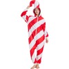 HMHMAWAHV Adult Candy Cane Costume Onesie, Red and White Striped