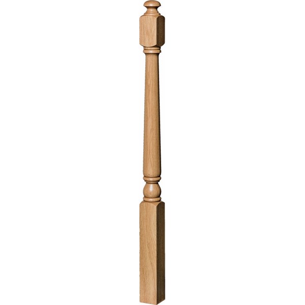 SP-4040A Red Oak Colonial Starting Newel Post
