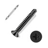 ANCHOREASE #8×1-1/4″ Sheet Metal Screws 200Pcs, 410 Stainless Steel Black