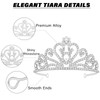 Ondder Shiny Silver Crown and Tiara for Women
