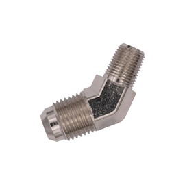 Flo Supply 1/8" NPT x 6AN 45 Degree Fitting - Male/Male