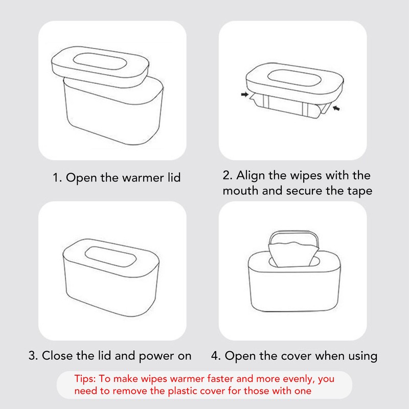 Wipe Warmer Wet Wipe Dispenser USB Powered Constant Temperature Large
