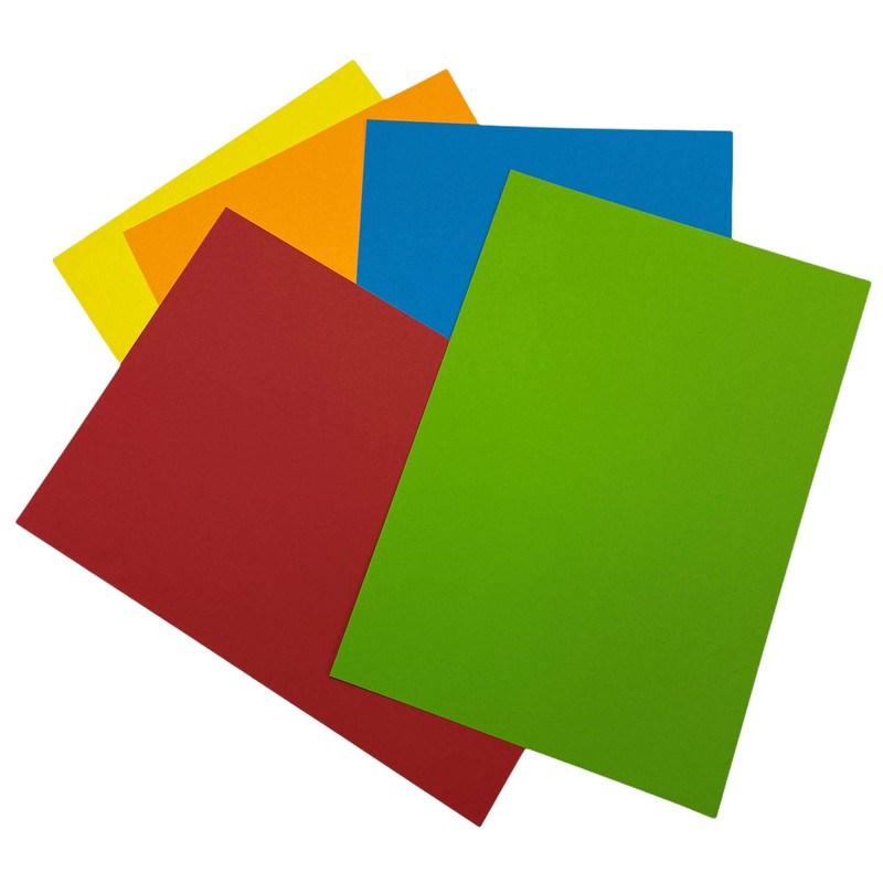 A4 160g Bright Coloured Assorted Card Pack (50 Sheets)