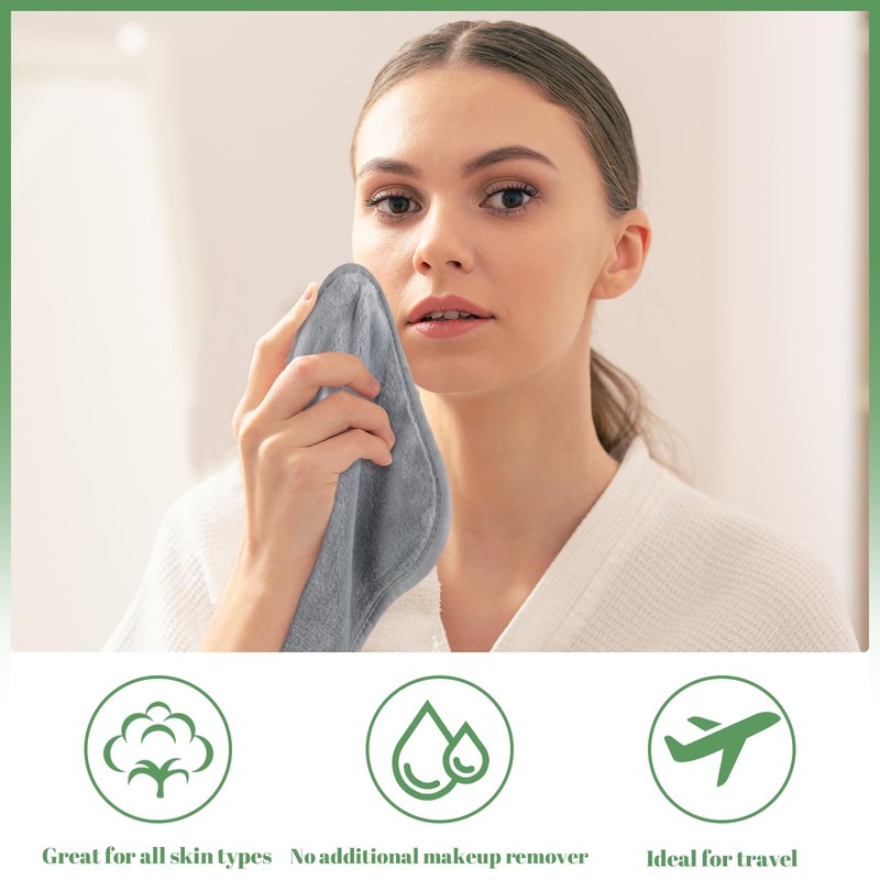 5 Pack Make Up Remover Cloth, 7.87 * 7.87in Flannel