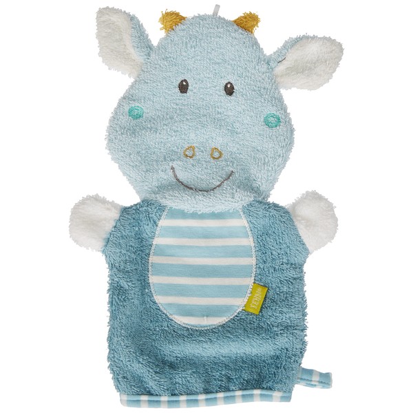 Fehn Wash Glove Donkey - Washcloth with Animal Motif for Happy Bathing Fun, for Babies and Children from 0+ Months 081442 Dragon Little Castle Dragon