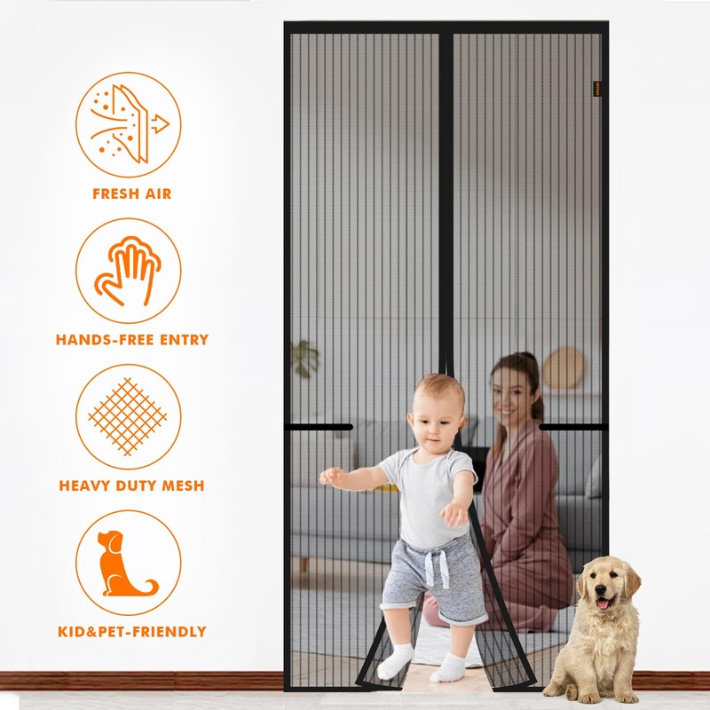 GRIFEMA GH2001-10 Magnetic Fly Screens for Doors, Door Fly Screen