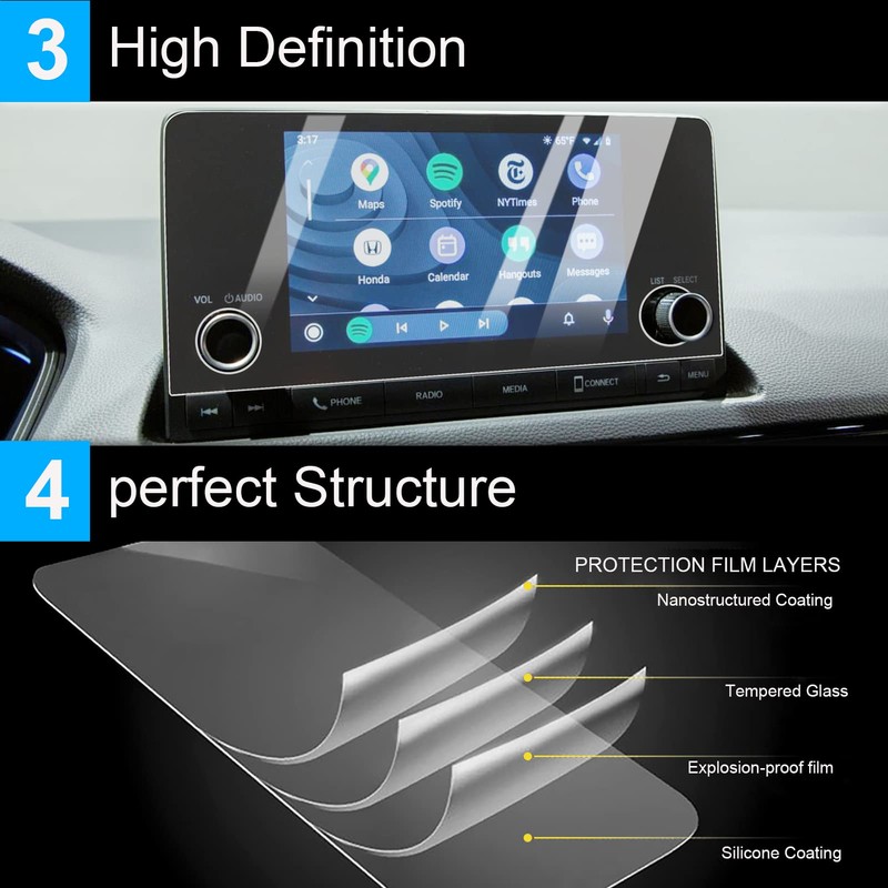 TTCR-II Screen Protector Civic 2022-2025, for 2023 2024 2025 Accord