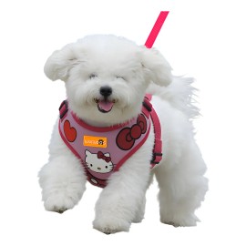 Arnés Pechera Ajustable Antitirones Para Perro Chico Mediano Kitty 4