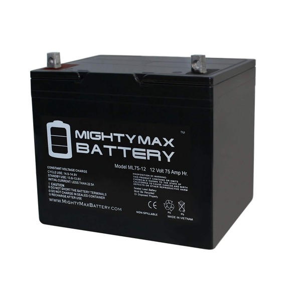 ML75-12 12V 75Ah Battery Replaces Pride Blast 650/850 HD