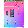 Brightown Smart Candy Cane Lights Outdoor Pathway, 6 Packs RGB