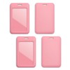 Yharnamite 4 Pcs Sliding ID Badge Holder with Clear Window