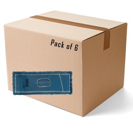 18" Premium Blue Microfiber Dust Mops - 6 Pack