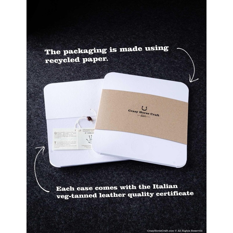 Crazy Horse Craft, Minimalist Wallet and Key Ring in Package,