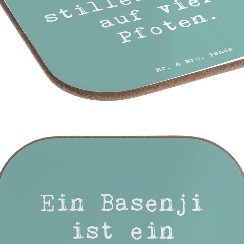Mr. & Mrs. Panda Coaster Saying Basenji Friend - Gift,