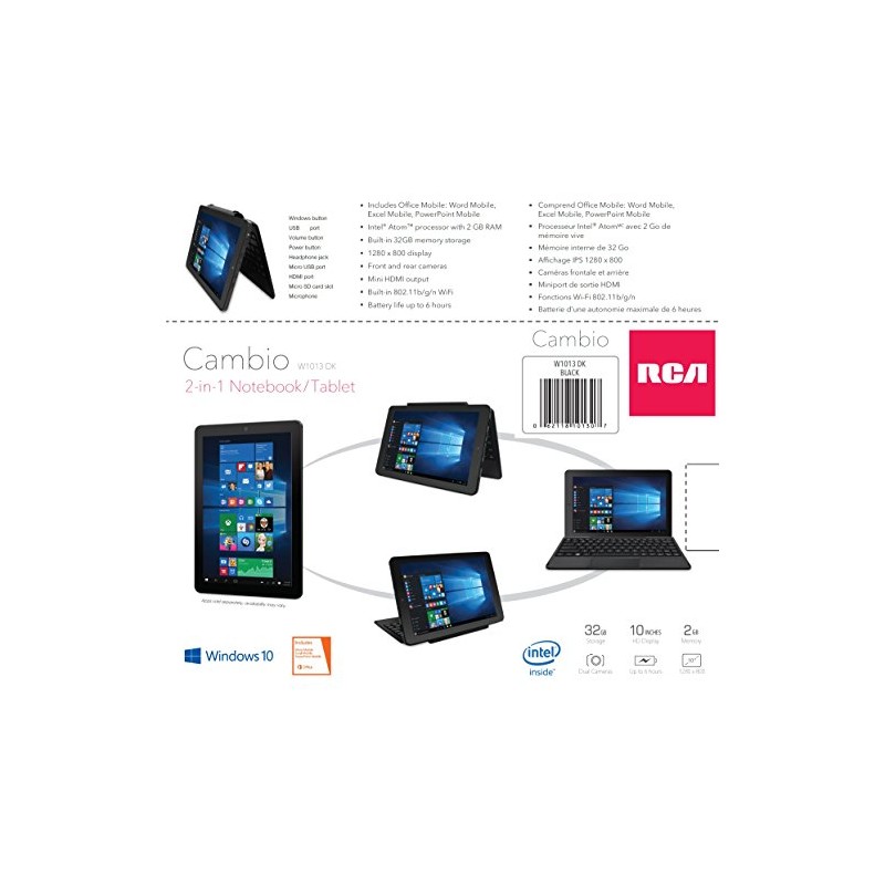 RCA W 1013 DK 10.1-Inch 32 GB Intel Atom Processor