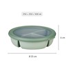 Mepal – Bento-Schüssel Starter-Set inkl. Mikrowellendeckel, Multischale mit 3 Fächern,