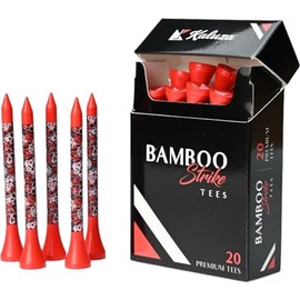 Kaluza Bamboo Strike Tees | Premium Bamboo Golf Tees (20 Pack) | Eco-Friendly, Durable & High-Performance | Funny Golf Accessories | Memorable Gift for Golfers (Dia Da La Roses (Skull), 70mm)