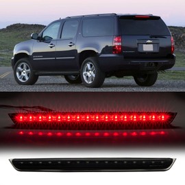 Cxdar Third 3rd Brake Light LED for 2007-2014 Chevy Tahoe/Suburban/GMC Yukon & XL, High Mount Rear Brake Lights Assembly, Waterproof Center Cab Lamp Stop Light (Black)