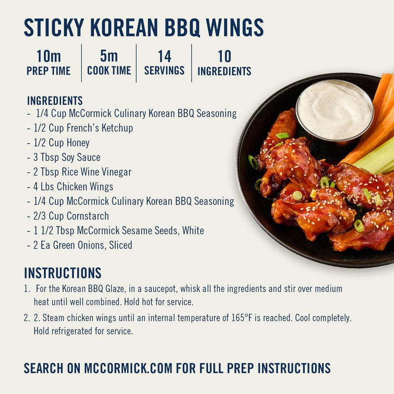 McCormick Culinary Seasoning, Korean BBQ Gochujang Style, No MSG Added,