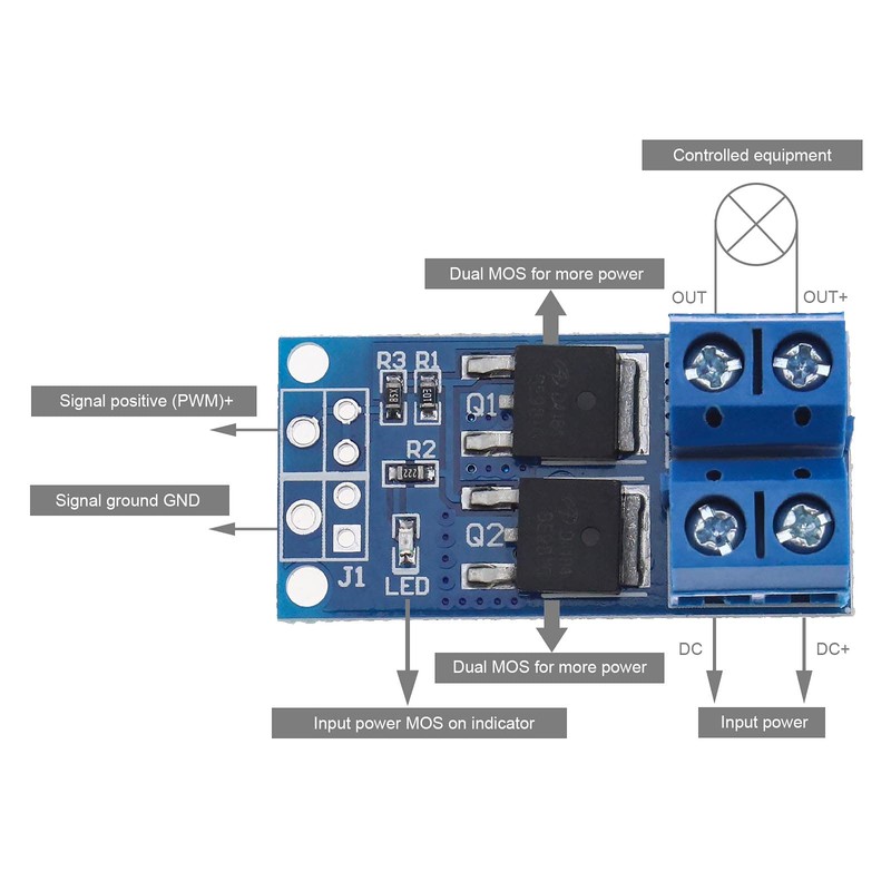 VGOL High Power MOS FET Trigger Switch Drive Module 0-20KHz
