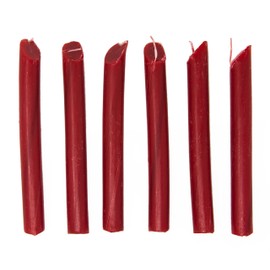 Solid Color Drip Candle with 30 Minutes Operating Time, Unscented Dripping Candles for Wine Bottles, Decor for Wedding, Event & Party, 6 Pack, Red