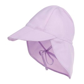 Durio Unisex Children's Peaked Cap with Neck Protection Baby Sun Hat UV SPF50+ with Ties Toddler Summer Hat, Purple