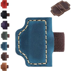 2026 New Magnetic Leather Pen Holder Bookmark, Secure Clip, Premium Reading & Organization Accessory for Book Lovers and Professionals (Blue,M)