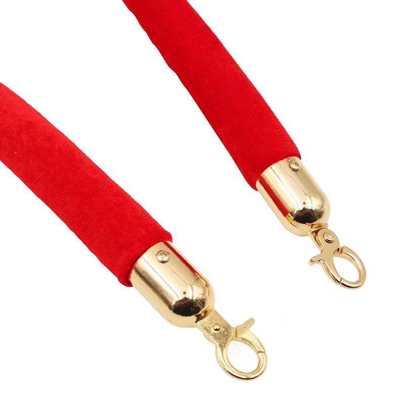 Shiwaki 1.5m Red Barrier Rope, Stanchion Rope Twisted Queue Ropes