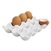 HIC Kitchen Crate, Fine White Porcelain, Holds 1 Dozen Eggs